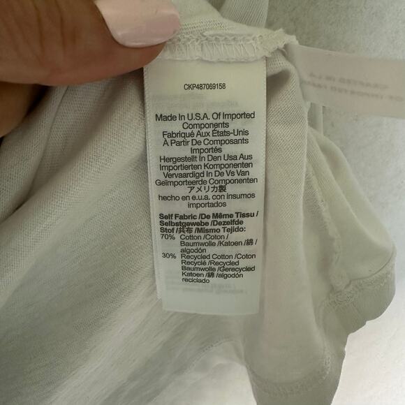 NWT Madewell White Premium Standard 01 The Shrunken Tee – Size XXS - Picture 9 of 13